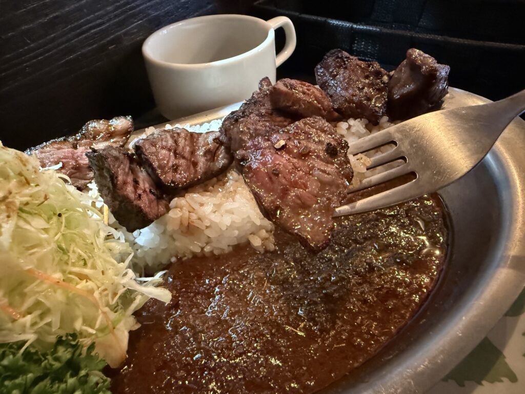 雪が谷大塚駅 ソウルフードのステーキカレー