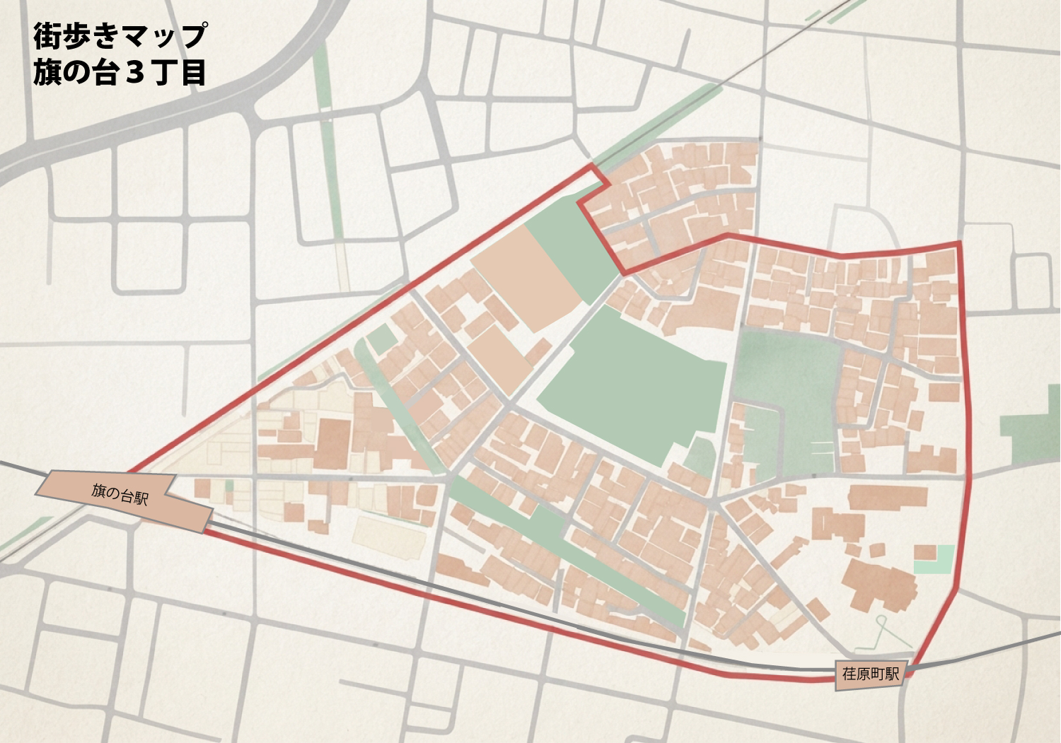 旗の台３丁目　街歩きマップ