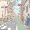 稲荷通りの門（旗の台５丁目