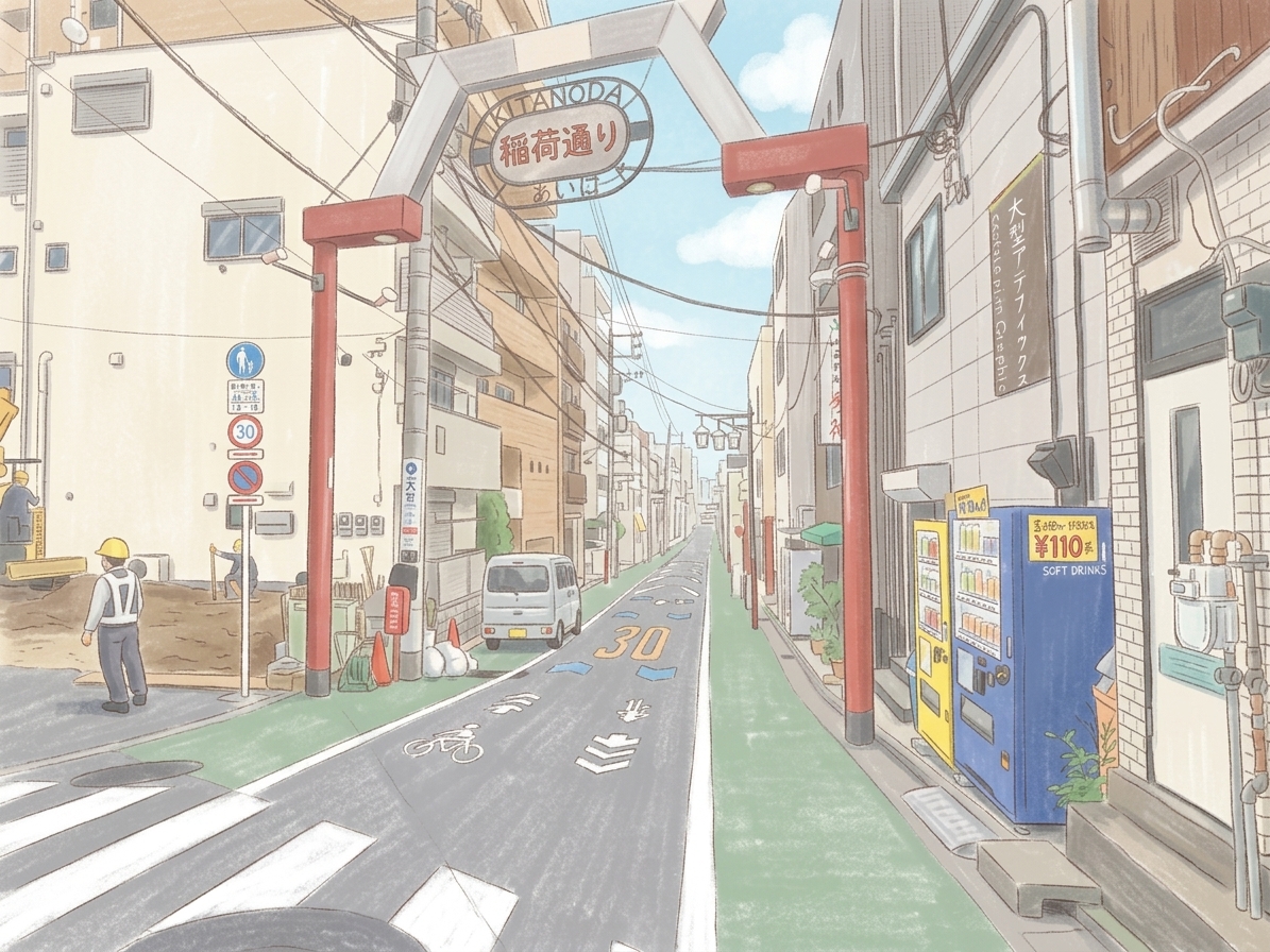 稲荷通りの門（旗の台５丁目