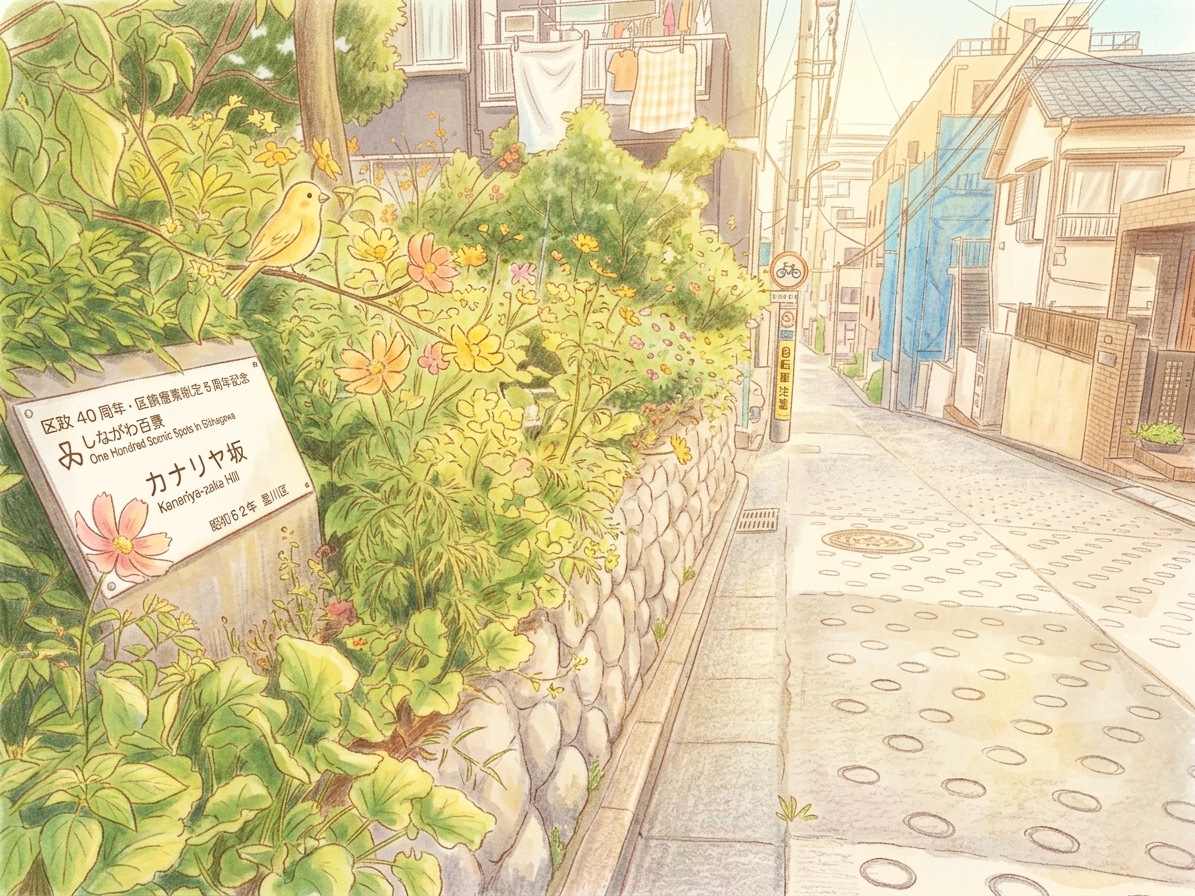 カナリヤ坂(旗の台南公園)