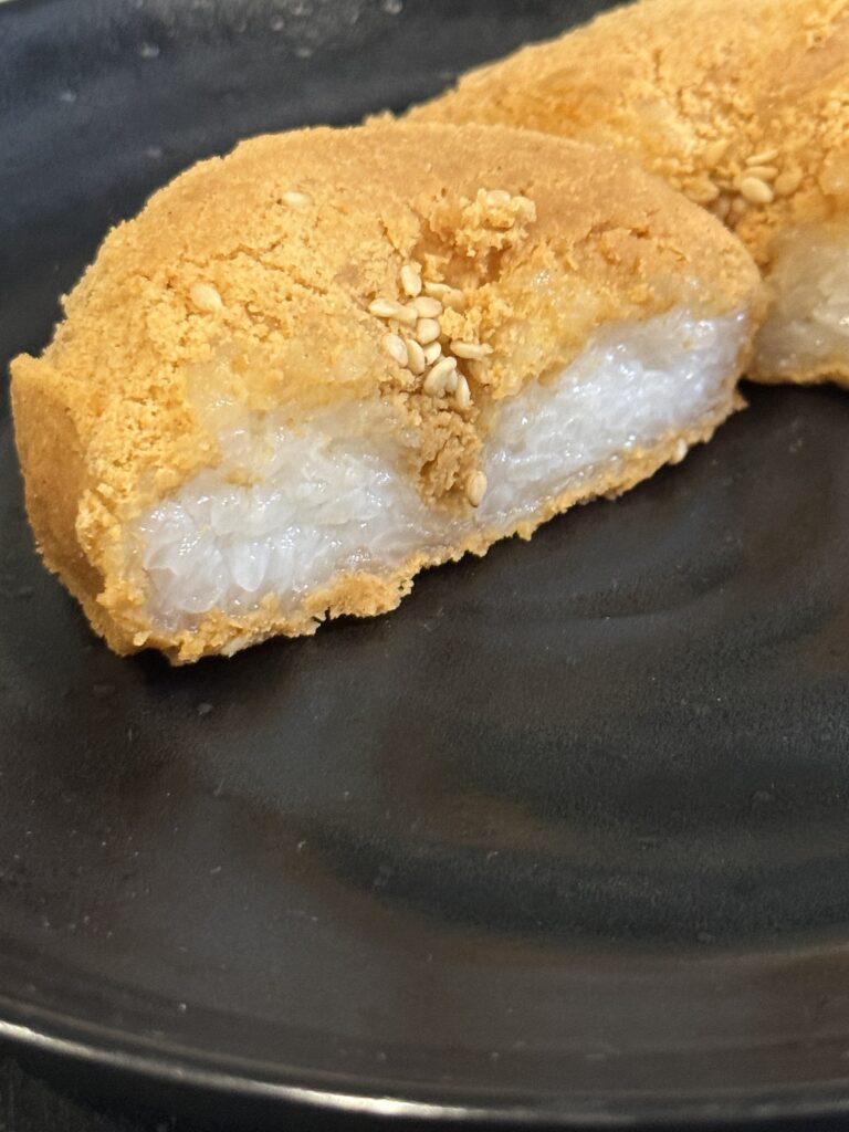 きな粉のおはぎの断面