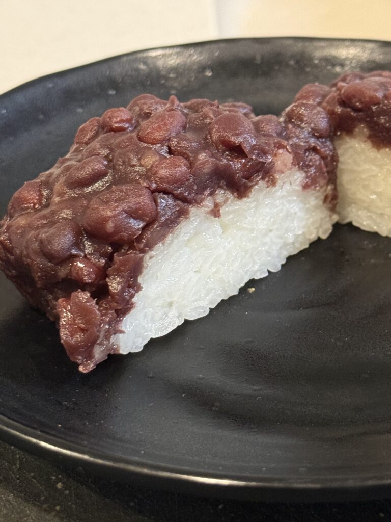 あんこのおはぎの断面