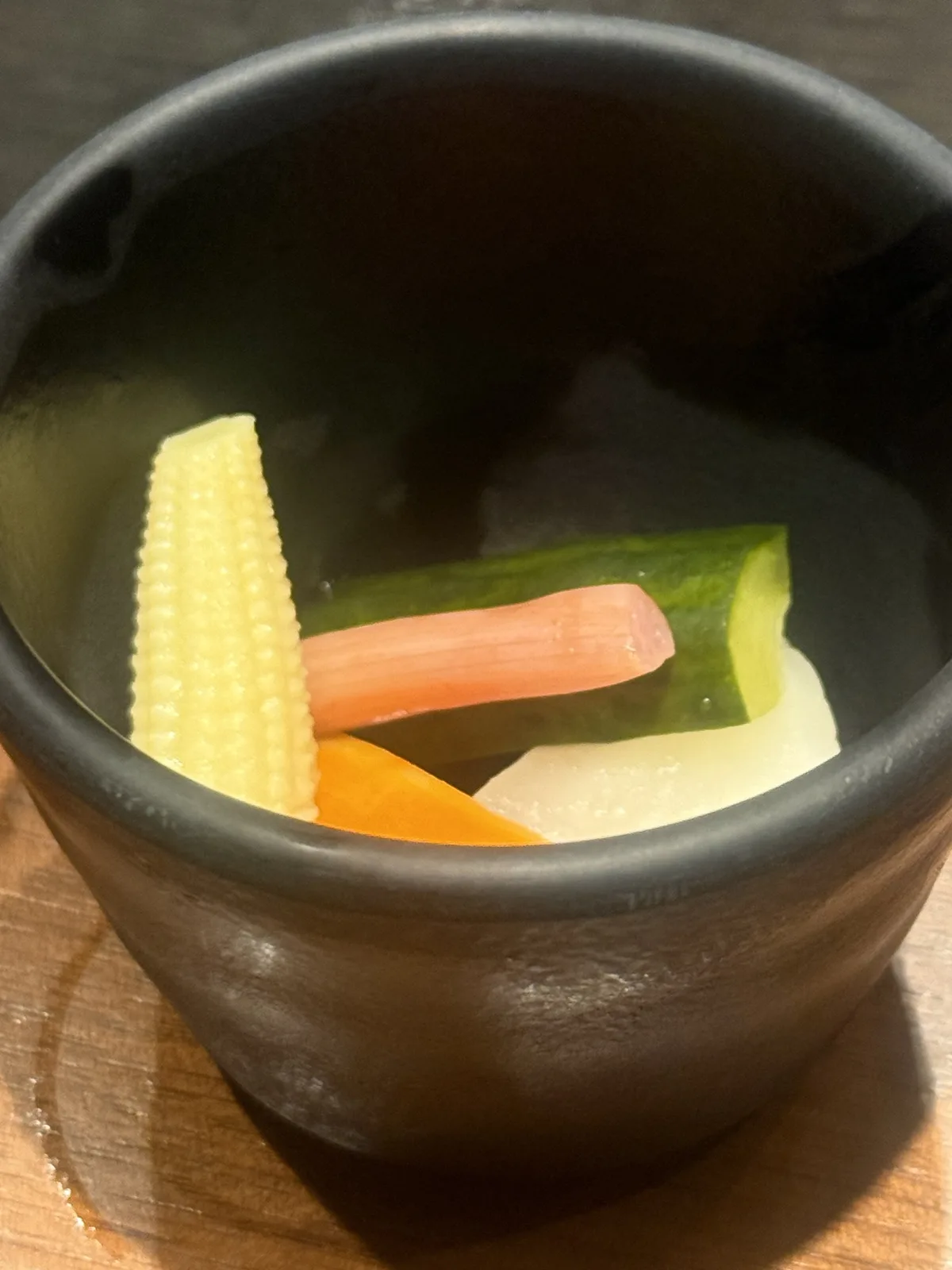 cuudのセットについてくる自家製ピクルス
