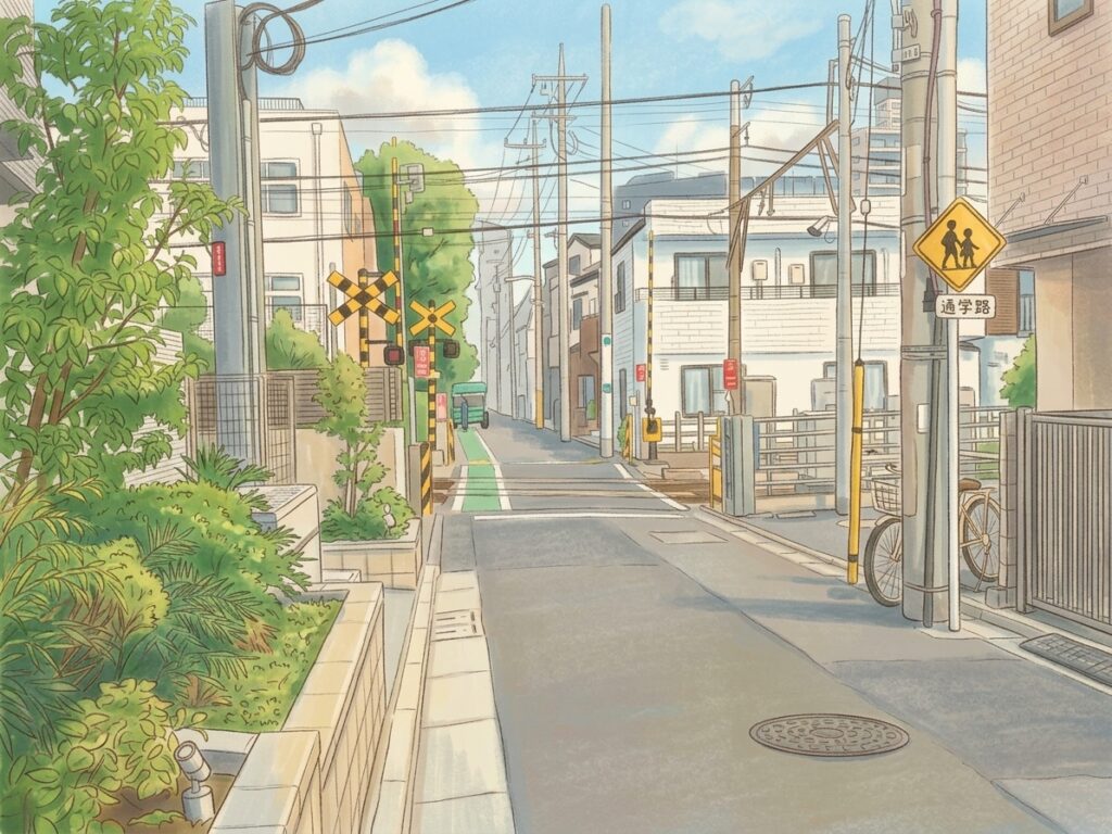 旗の台5丁目の東急池上線の踏切