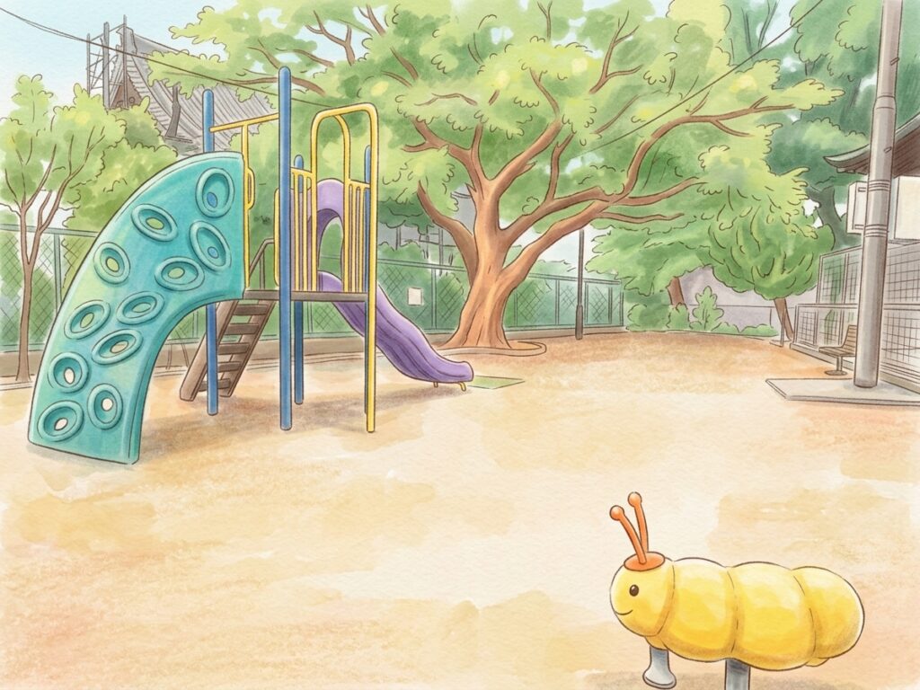 旗岡児童遊園の遊具のイラスト