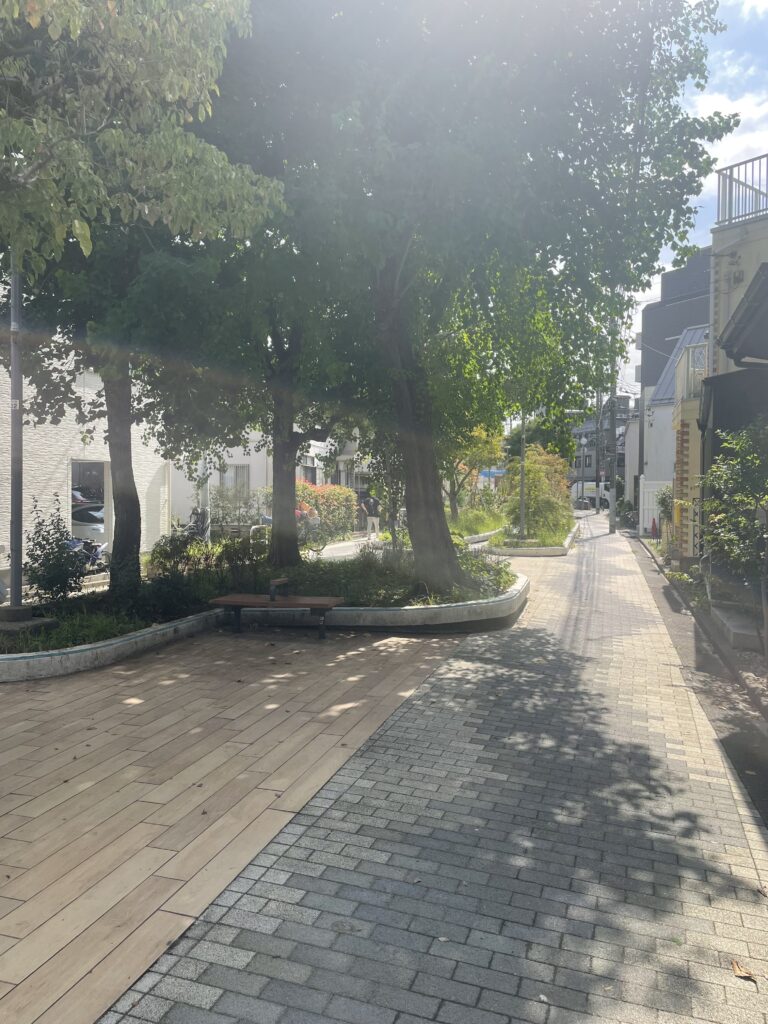 立会川児童遊園（その3）の写真（奥へ延びる道）